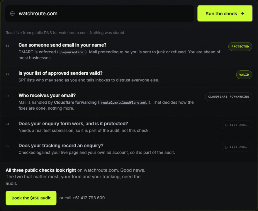The free email check
